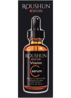 ROUSHUN 2Pcs Vitamin C Serum for Face and Neck (2x30ml) Skincare Vitamin C Facial Serum Anti Aging Brightening Serum with Hyaluronic Acid  - Image 2