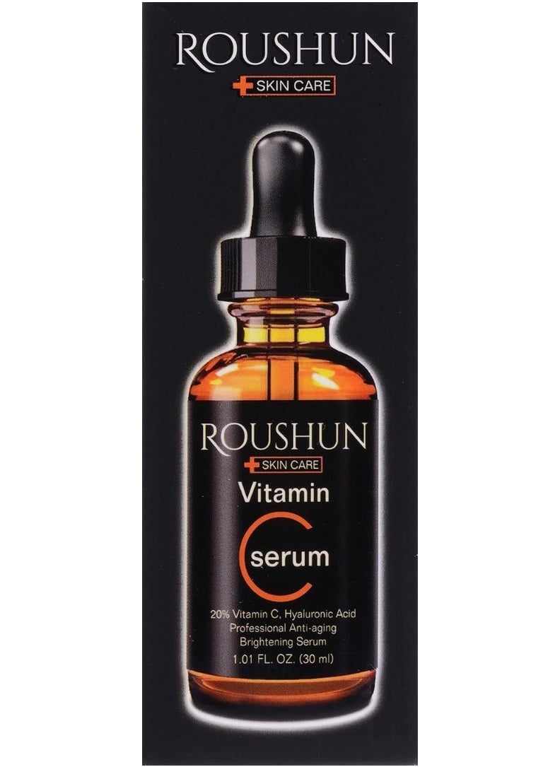 ROUSHUN 2Pcs Vitamin C Serum for Face and Neck (2x30ml) Skincare Vitamin C Facial Serum Anti Aging Brightening Serum with Hyaluronic Acid  - Image 2