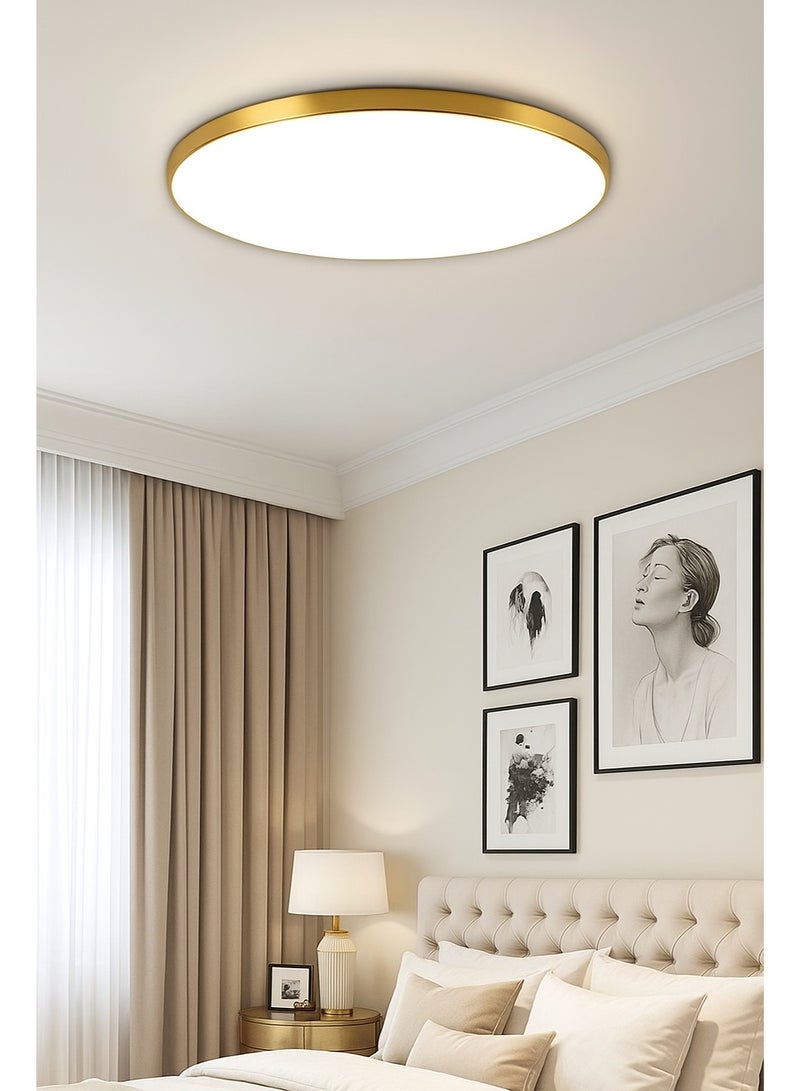 AL THURAYAT Modern LED Ceiling Light Energy Saving Room Led Lights Ceiling 80W 38CM Led Ceiling Panel Light for Kitchens Home Decoration.(Golden color) - Image 2
