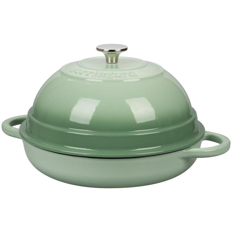 VORRINGARD Cast Iron Enameled Dutch Oven Pot with Lid for Bread Baking, Bread Oven, 6 Quart, Green - Image 4