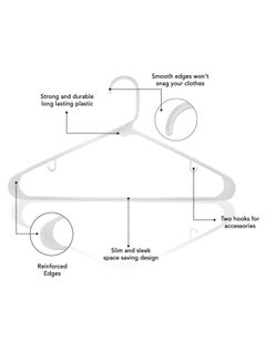 Red Dot Gift 50 Pack 16.5 Inch Non-slip Hanger Adult Plastic Hanger, White Plastic Hangers, Clothes Hangers, Clothing Hangers, Light-Weight Plastic Hanger  - Image 4