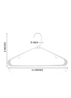 Red Dot Gift 50 Pack 16.5 Inch Non-slip Hanger Adult Plastic Hanger, White Plastic Hangers, Clothes Hangers, Clothing Hangers, Light-Weight Plastic Hanger  - Image 2