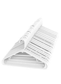 Red Dot Gift 50 Pack 16.5 Inch Non-slip Hanger Adult Plastic Hanger, White Plastic Hangers, Clothes Hangers, Clothing Hangers, Light-Weight Plastic Hanger  - Image 1