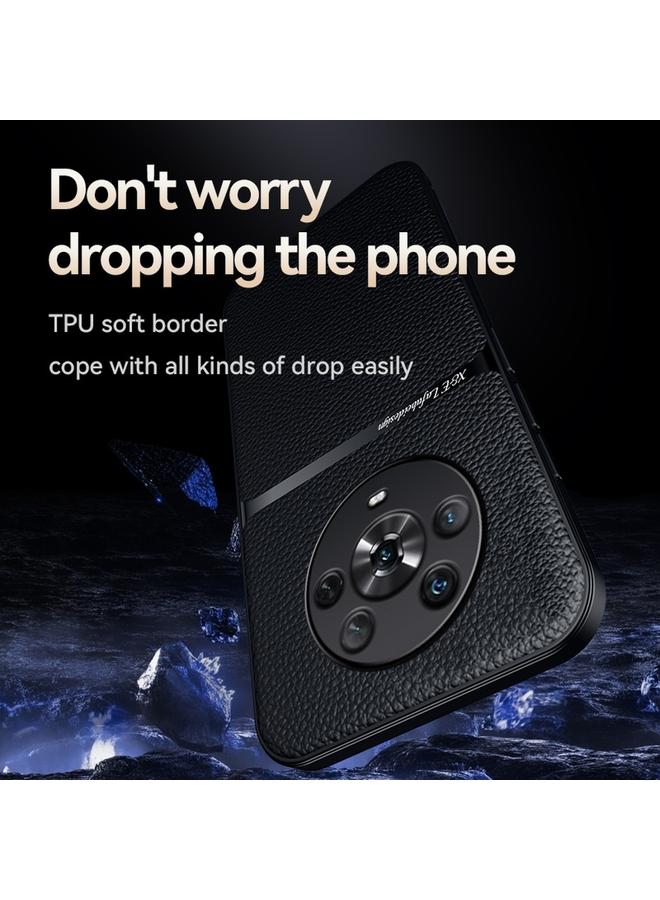 S-TOP Case For Honor Magic4 Pro Litchi Leather Magnetic Full Coverage Shockproof Phone Case - Image 4