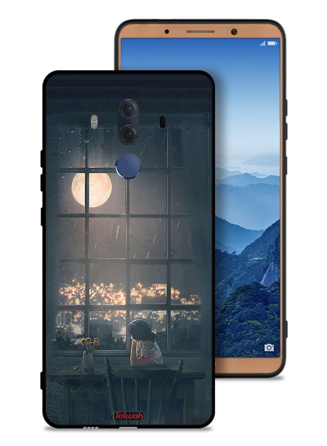 Tolwak Huawei Mate 10 Pro Protective Case Cover Looking At Moon Art - Image 1