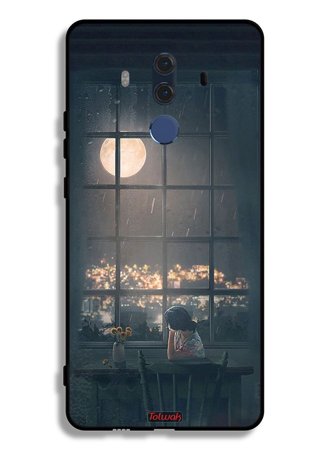 Tolwak Huawei Mate 10 Pro Protective Case Cover Looking At Moon Art - Image 2