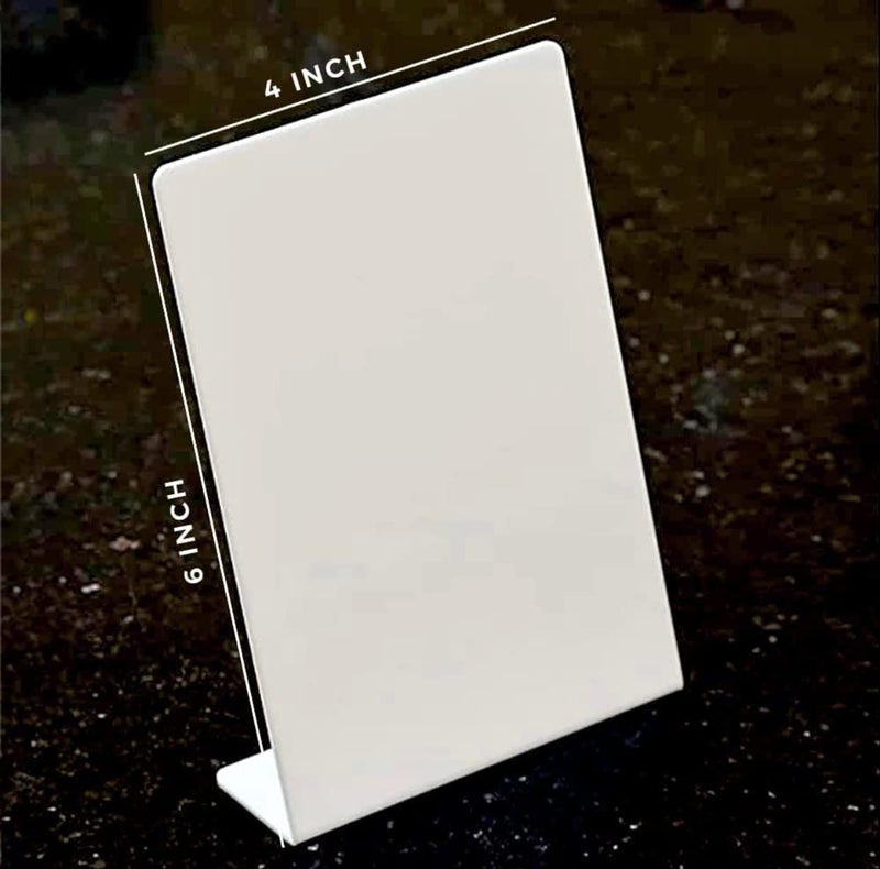 CPI 4 X 6 Inch (A6) White Acrylic QR Bar Code Display Stand, Paper Holder Stand, Perfect for Restaurants, Promotions, Photo Frames FOR BHIM, PHONEPE, GOOGLE Pay Stand (SET OF 6) - Image 2
