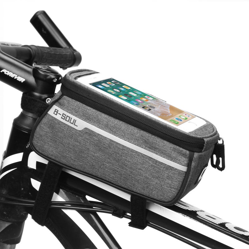 Generic B-SOUL Bike Bag Mountain Road Cycling Gear Saddle Pouch Grey 