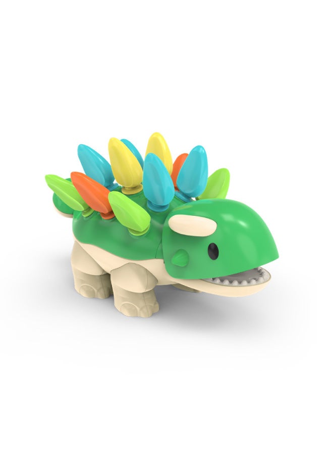 Puzzle Dinosaur Dragon Splicing Training Hand-eye Coordination Concentration Training Baby Educational Early Education Toys-Color:Plug-in Dragon (color Box) - Image 1