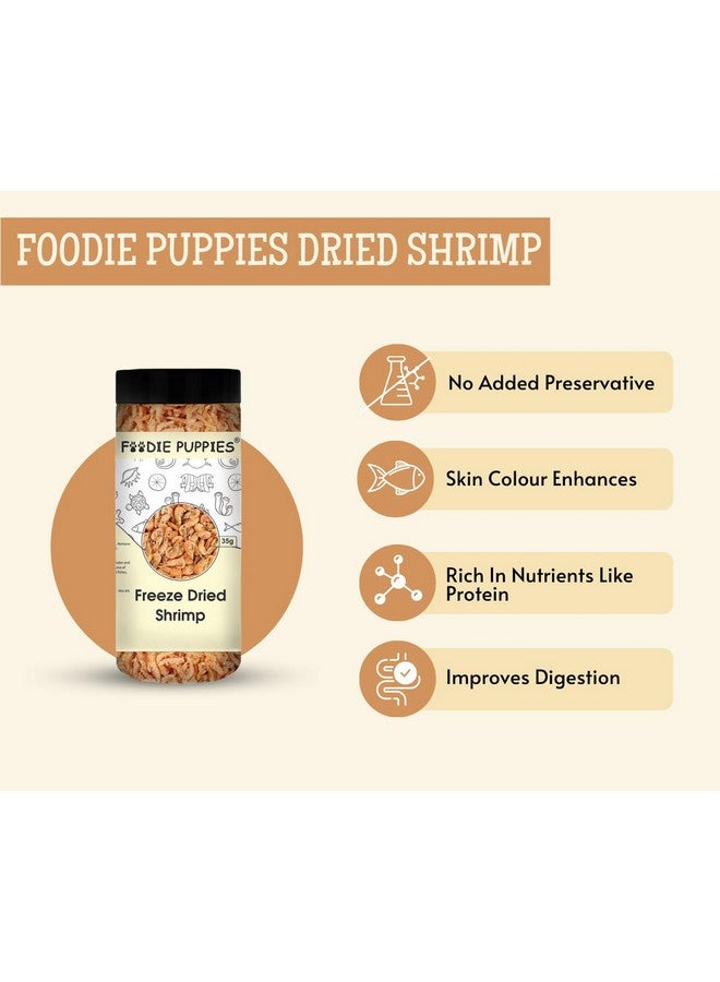 جمبري مجفف بالتجميد 35 جرام - طعام للأسماك الداجنة والأروانا والسيشليد وفلاورهورن وببغاء أوسكار الأحمر والأسماك آكلة اللحوم الأخرى - Image 4