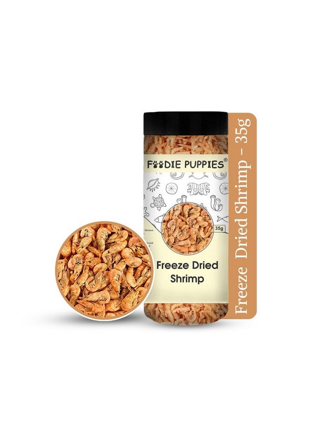 جمبري مجفف بالتجميد 35 جرام - طعام للأسماك الداجنة والأروانا والسيشليد وفلاورهورن وببغاء أوسكار الأحمر والأسماك آكلة اللحوم الأخرى - Image 1