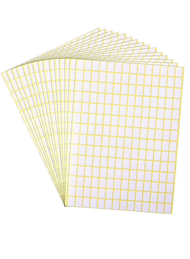 SYOSI 2940 Pcs Matte Small White Labels Stickers, Blank Removable Price Tags Labels Stickers, Ideal for Jars, Boxes, File Folders, Envelopes, School, Office, and Kitchen Organization, 13 x 9 mm - Image 1