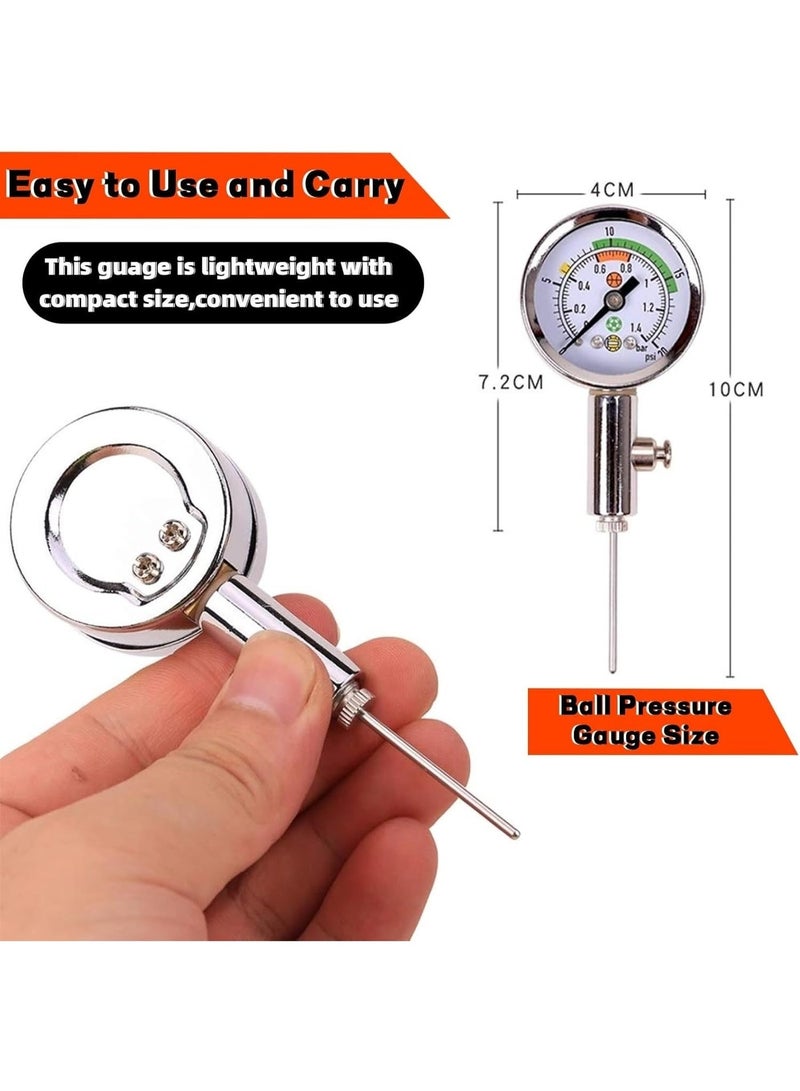 VGEBY Mini Portable Sports Ball Air Pressure Gauge – Analog Barometer Checker for Basketball, Football, Soccer & Volleyball | Metal Pressure Tester Inflation Tool - Image 4