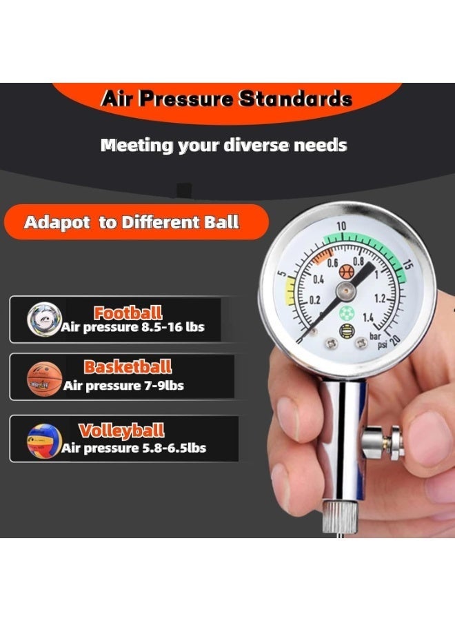 VGEBY Mini Portable Sports Ball Air Pressure Gauge – Analog Barometer Checker for Basketball, Football, Soccer & Volleyball | Metal Pressure Tester Inflation Tool - Image 5