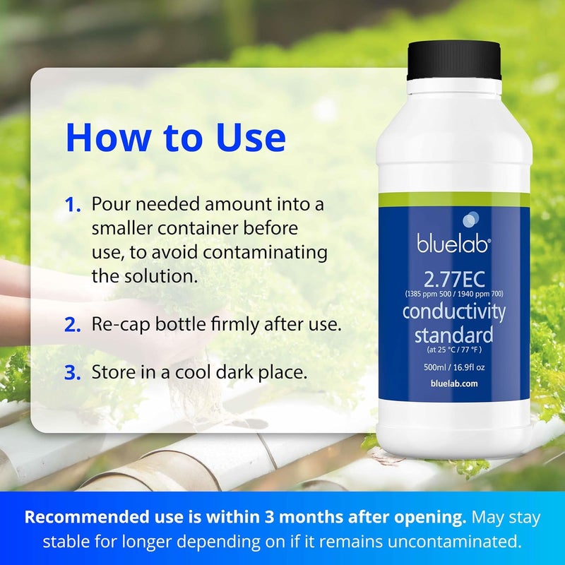 bluelab 732901 2.77EC Conductivity Solution, 500 milliliters Industrial-Products, Clear - Image 3