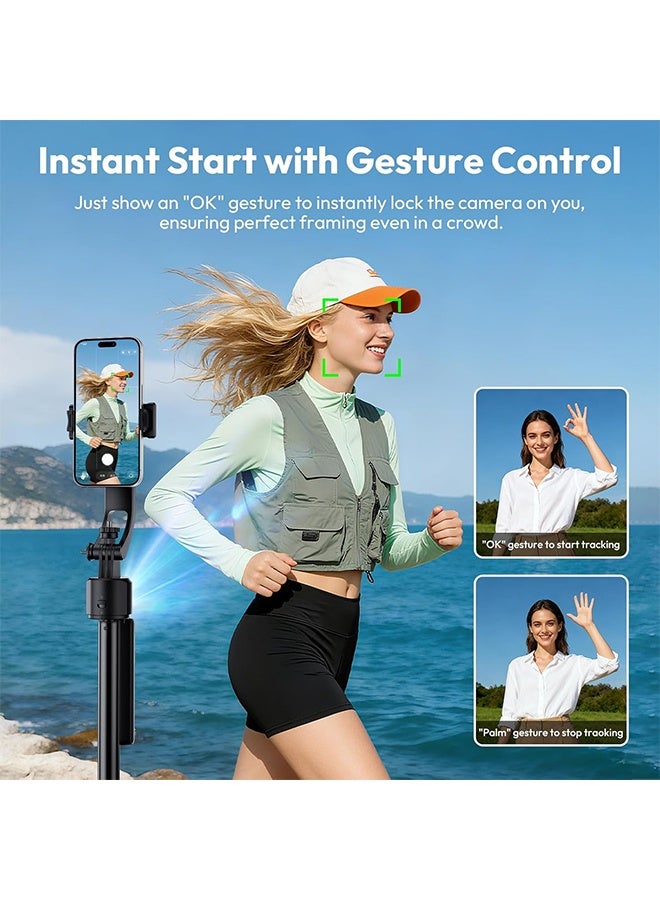 ULANZI TT23 64" Auto Face Tracking Tripod for iPhone/Android with Remote, 360°Rotating Selfie Stick That Follows Your Movement, Facial Recognition Tripod for iPhone 17/16/15/14/13/Android/Camera/GoPro - Image 2