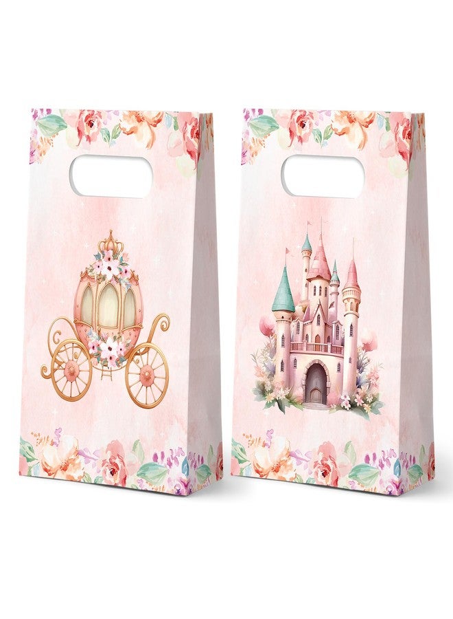 KALEFO 24pcs Princess Party Favor Bags Castle Pumpkin Carriages with Handles Candy Goodie Bags for Gender Reveal Wedding Supplies Birthday - Image 1