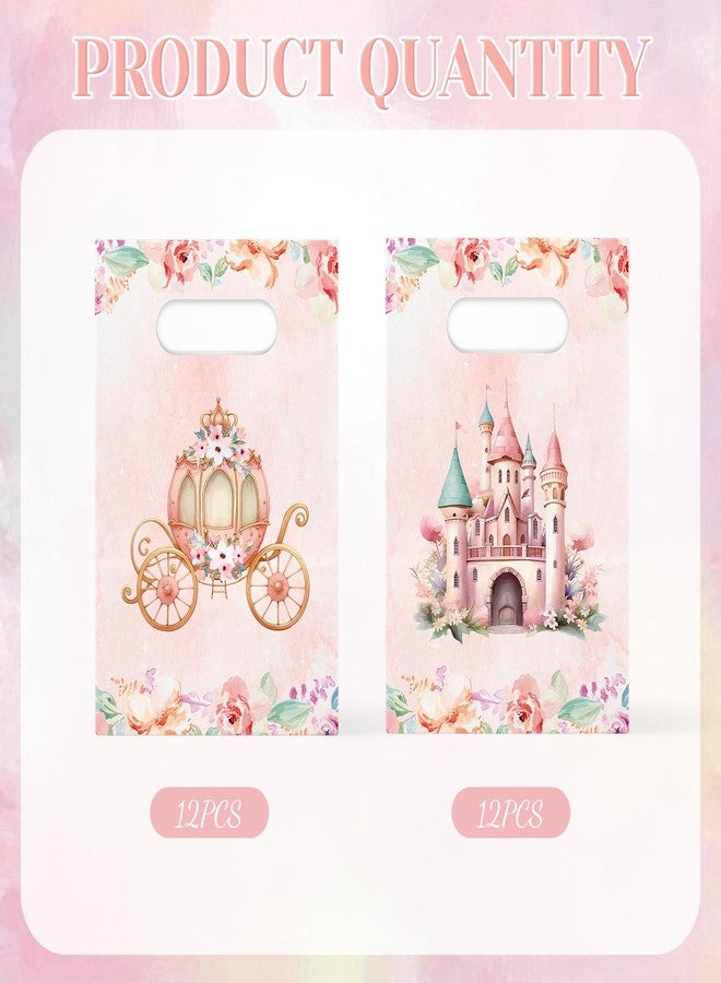 KALEFO 24pcs Princess Party Favor Bags Castle Pumpkin Carriages with Handles Candy Goodie Bags for Gender Reveal Wedding Supplies Birthday - Image 3