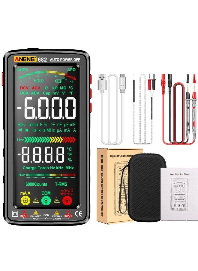 ANENG 6000 Counts Large LCD Digital Multimeter Smart Anti-burn Rechargeable Universal Meter - Image 1