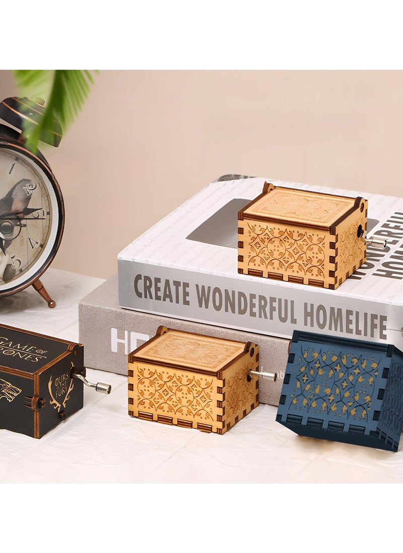 GNAFOTU - You are My Sunshine Music Box,Wood Music Boxes Mini Classic Vintage Hand Crank Musical Box,Gifts for Her Him on Birthday/Christmas/Valentine's Day - Image 1