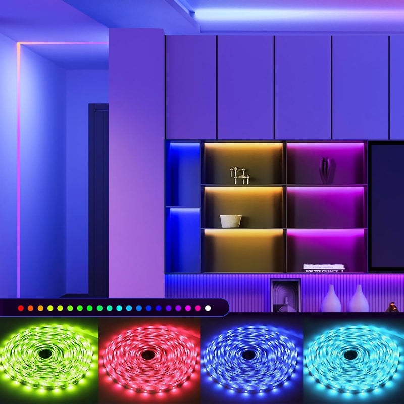 Smart Bluetooth LED Light Strips, USB TV Backlight 16.4ft/5M for 32-50in TV Behind, Color Changing with APP & Remote Control, Music Sync RGB Lights for Bedroom Home Kitchen Decoration DIY - Image 3