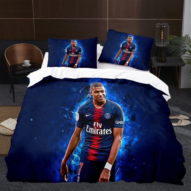 Digital Printing Bedding Set Football Ronaldo Star Three-Piece Set Supply Can Be Shipped - Image 5