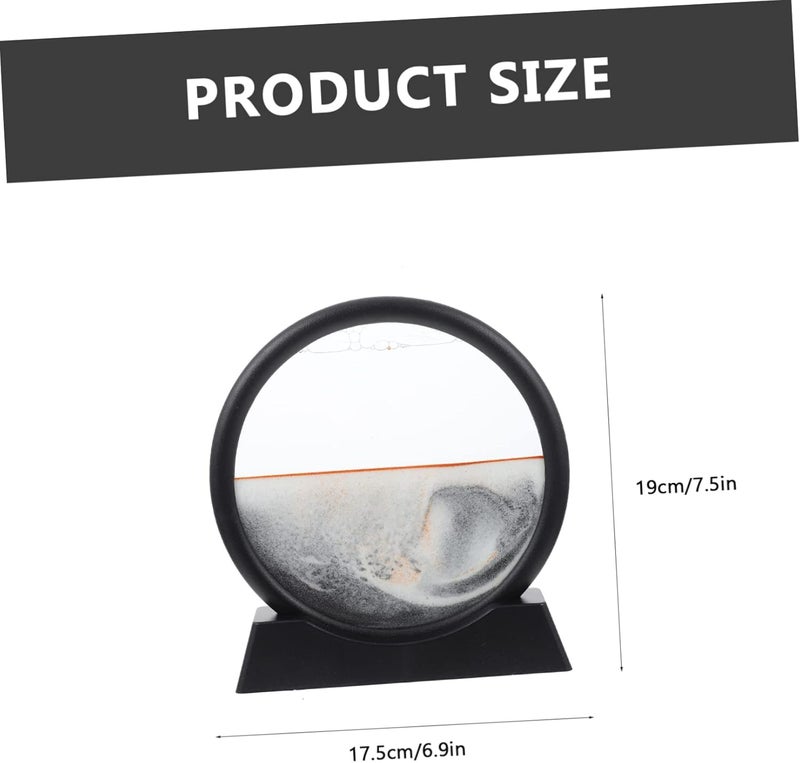 General standard compliant quality COSMEVIVI Quicksand Art Painting Round Glass Frame Flowing Sand Picture Decor for Relaxing Landscape Students and Professionals Hardness boosted processed substance - Image 4