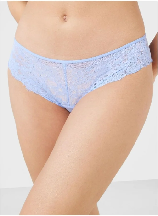 La Senza Mesh Detail High Leg Brief