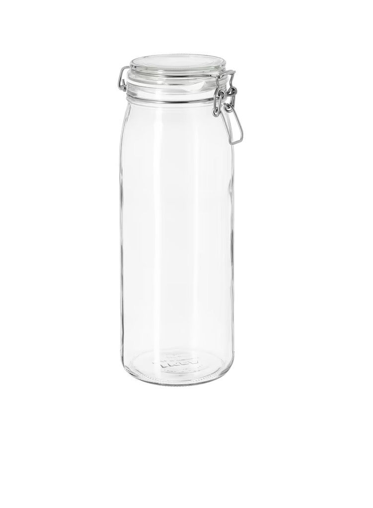 وعاء مع غطاء زجاج شفاف 2 لتر - Image 1