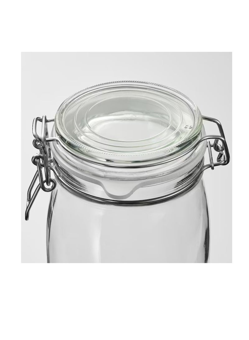 وعاء مع غطاء زجاج شفاف 2 لتر - Image 3