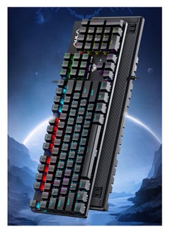 AULA 104 Keys Wired Gaming Mechanical Mixed Lighting Effect Black (Blue Switch)  - Image 2