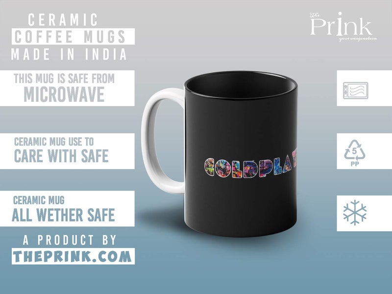 Prink Coldplay Rock Band Coffee Mug with Print | Coldplay Chris Martin Coffee Mugs | Printed Coffee Mug | Gift for Friends, Fans | 330ml, Microwave & Dishwasher Safe - Image 4