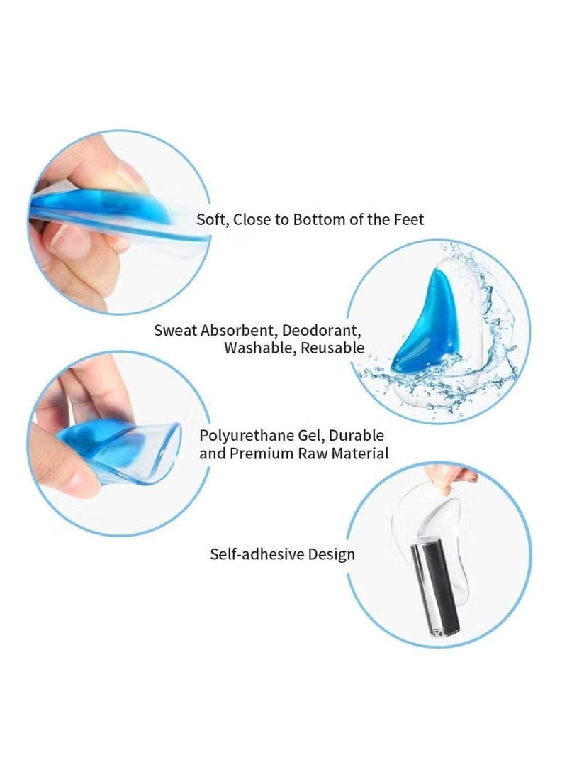 4-Pair Memory Foam Insoles for Flat Feet - Durable Arch Support, Anti-Fatigue Design, Breathable Comfort - Image 5