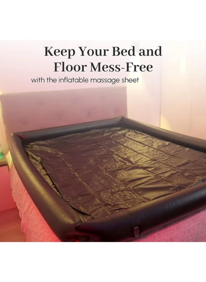 Generic - Inflatable Massage Pool Sheet Durable PVC Waterproof with Inflatable Sides and Electric Air Pump Size: 190cm*170cm - Image 1