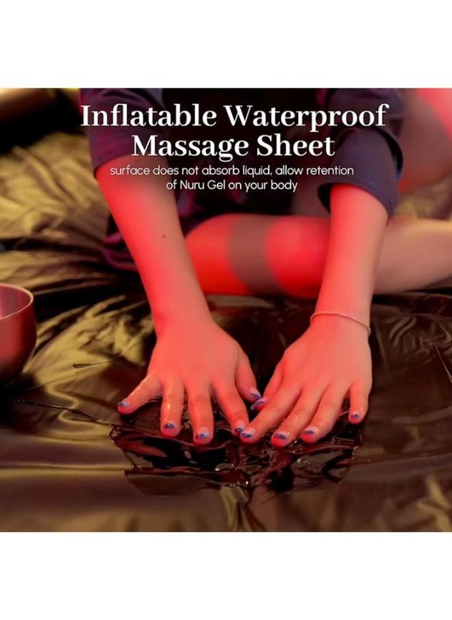 Generic - Inflatable Massage Pool Sheet Durable PVC Waterproof with Inflatable Sides and Electric Air Pump Size: 190cm*170cm - Image 1