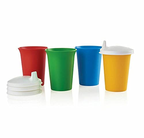 Tupperware Bell Tumblers with Domed Sipper Seals in Green, Red, Blue, and Yellow - Image 2