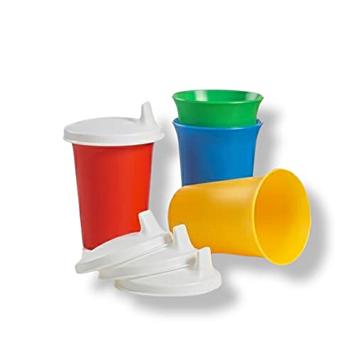 Tupperware Bell Tumblers with Domed Sipper Seals in Green, Red, Blue, and Yellow - Image 4