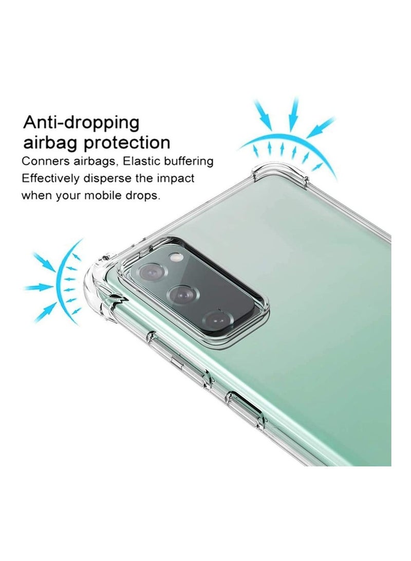 vesus Samsung Galaxy A20 Case Cover Protective Shock Absorption Bumper soft Transparent Case (Clear) - Image 2