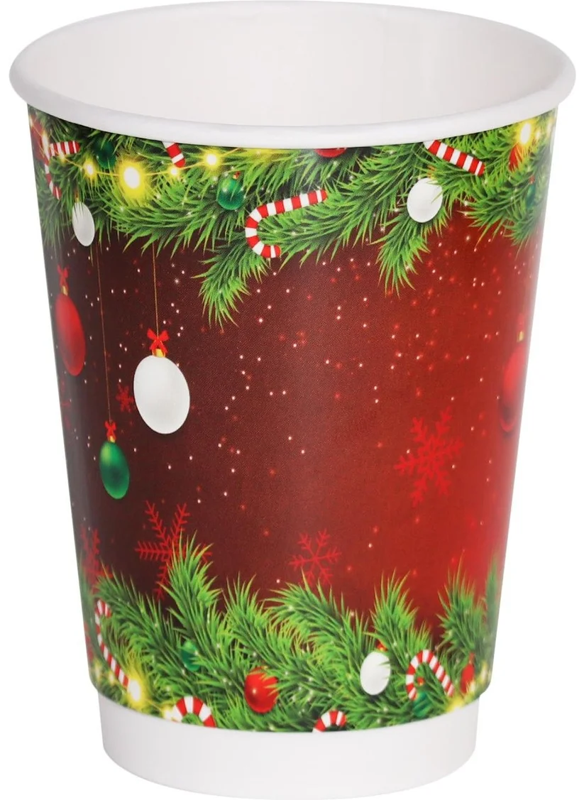 Ambalaj Pazarı Packaging Market Double Wall Cardboard Cup (New Year Themed) 14 Oz - 25 Pieces