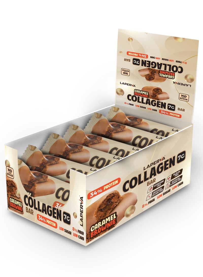 Laperva Collagen Protein Bar Caramel Brownie, 7g Collagen, High-Protein Snack, No Added Sugar, Pack of 12 - Image 1