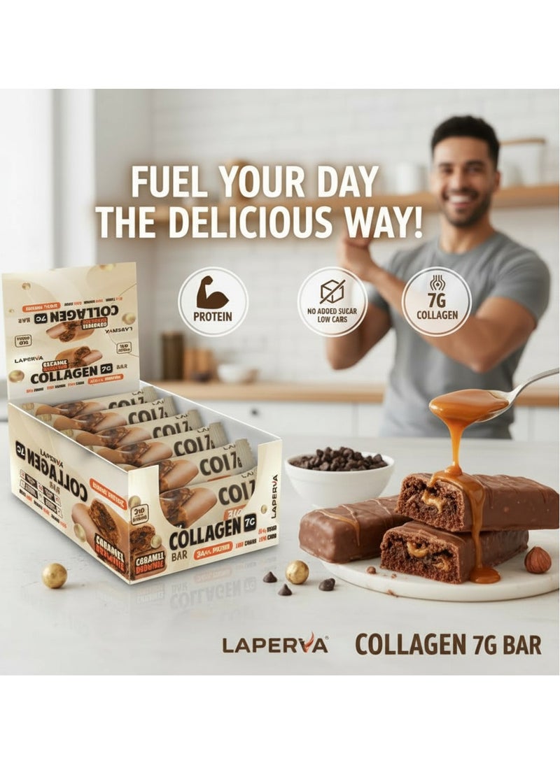 Laperva Collagen Protein Bar Caramel Brownie, 7g Collagen, High-Protein Snack, No Added Sugar, Pack of 12 - Image 5