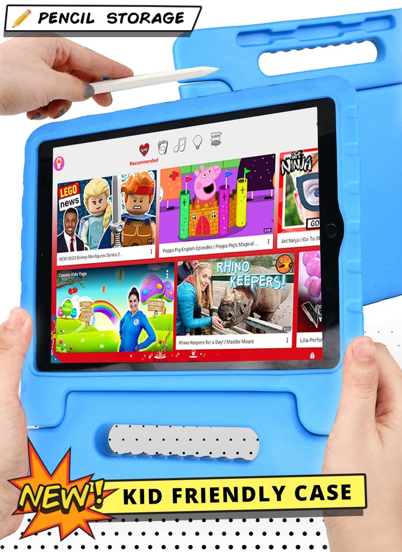 cooper Official Cooper Dynamo Kids iPad Pro 12.9 Case for 1st/2nd Generation (2015/2017) | Unbreakable Protection, Magic Handle, Stand & Pencil Holder (NOT for 2018-2022 3rd-6th Gen) (Candy Blue) - Image 4