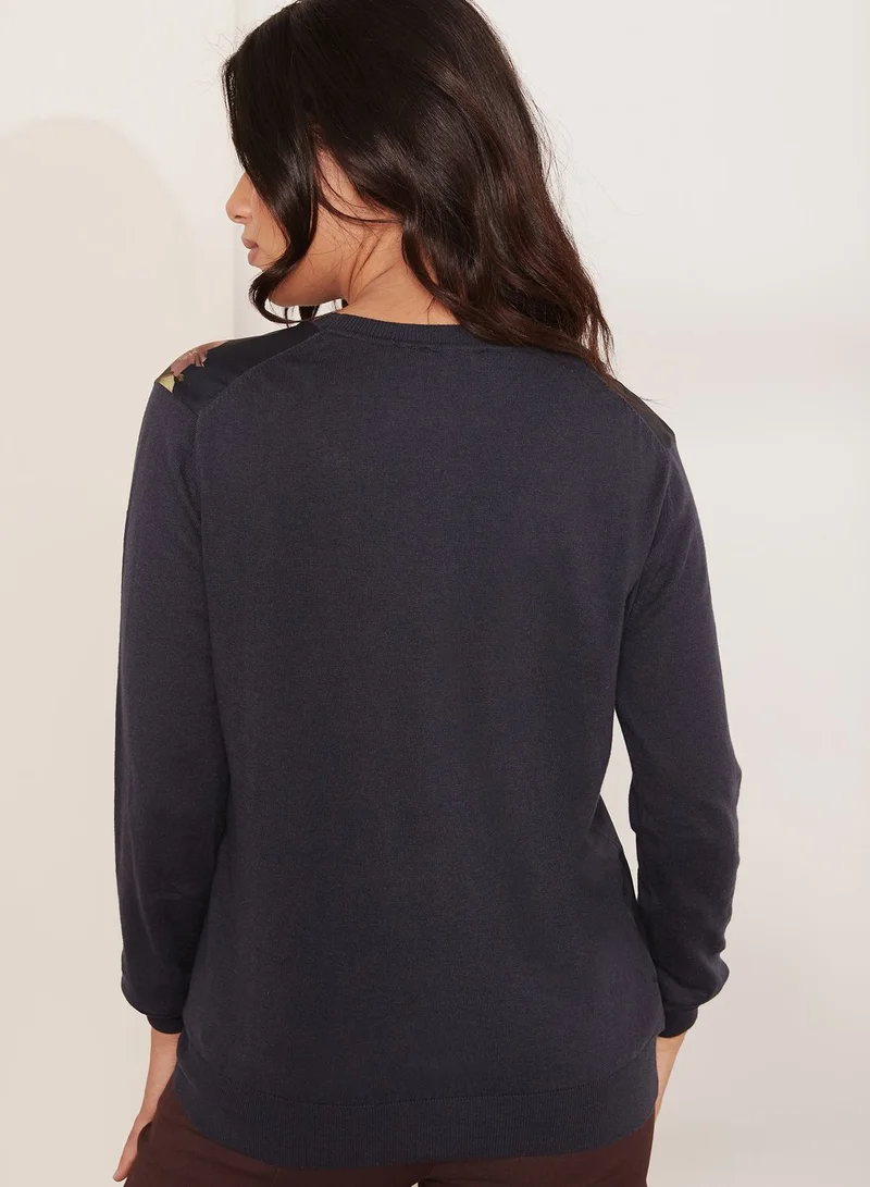 Ted Baker Contrast Embroidered Sweater