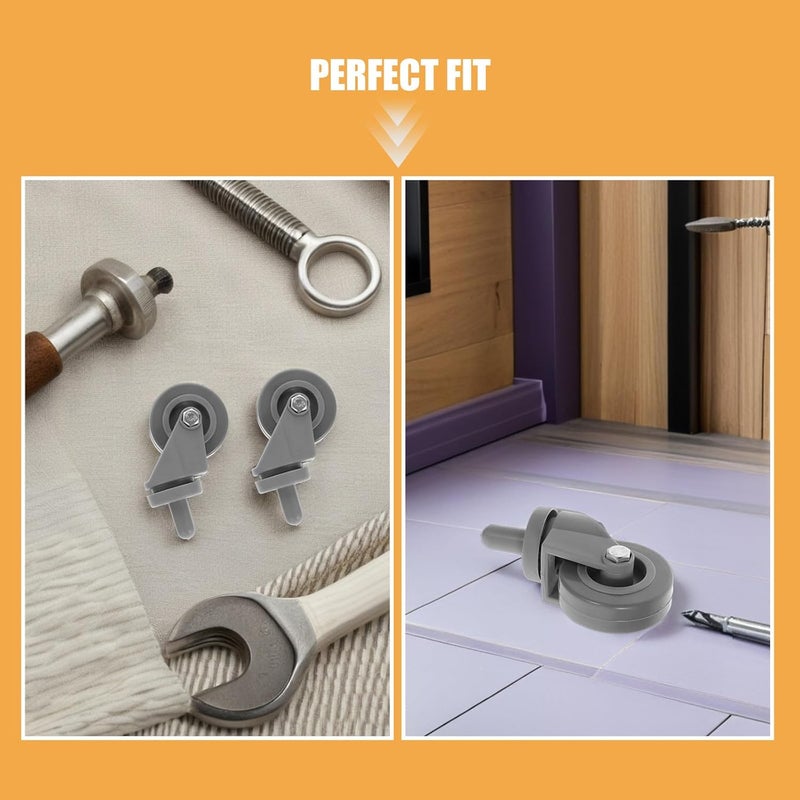 2Pcs 7 5cm Rubber Swivel Casters For Mop Bucket Trolley Cart Wheel Replacement - Image 4