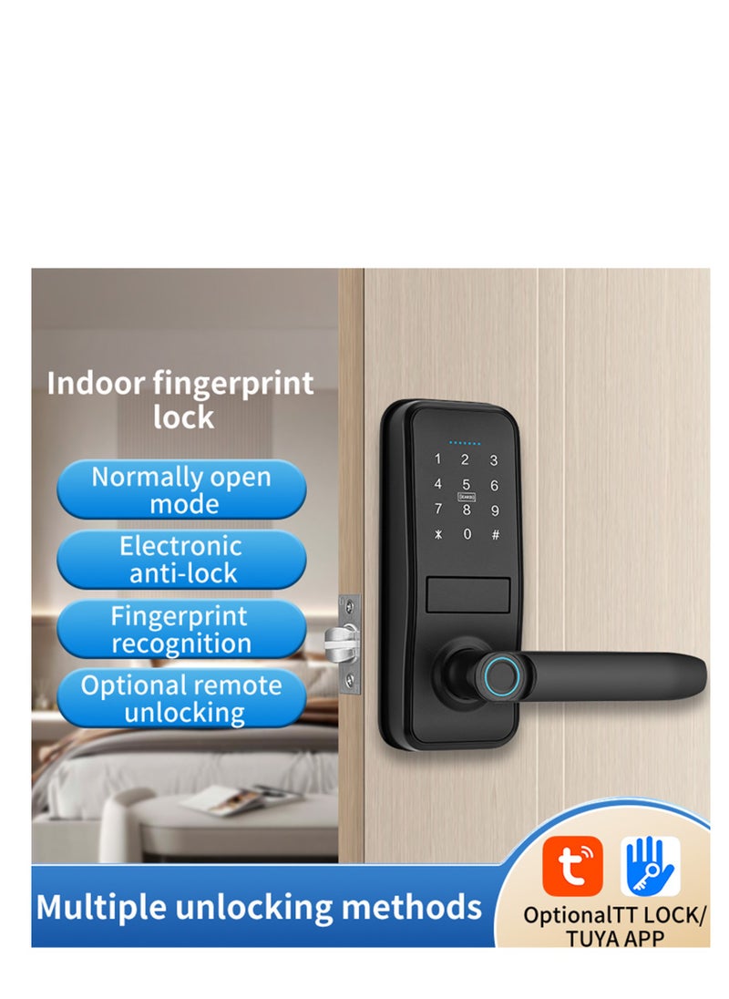 Sharpdo Smart Lock, Electronic Password Lock, Fingerprint/App/Access Card/Password/Key, Virtual Password to Prevent Peeping, 5-In-1 Unlocking Method  - Image 2