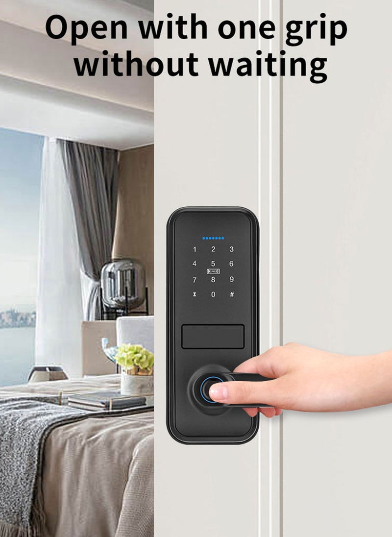Sharpdo - Smart Lock, Electronic Password Lock, Fingerprint/App/Access Card/Password/Key, Virtual Password to Prevent Peeping, 5-In-1 Unlocking Method - Image 1