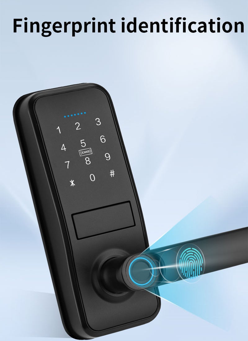 Sharpdo - Smart Lock, Electronic Password Lock, Fingerprint/App/Access Card/Password/Key, Virtual Password to Prevent Peeping, 5-In-1 Unlocking Method - Image 1