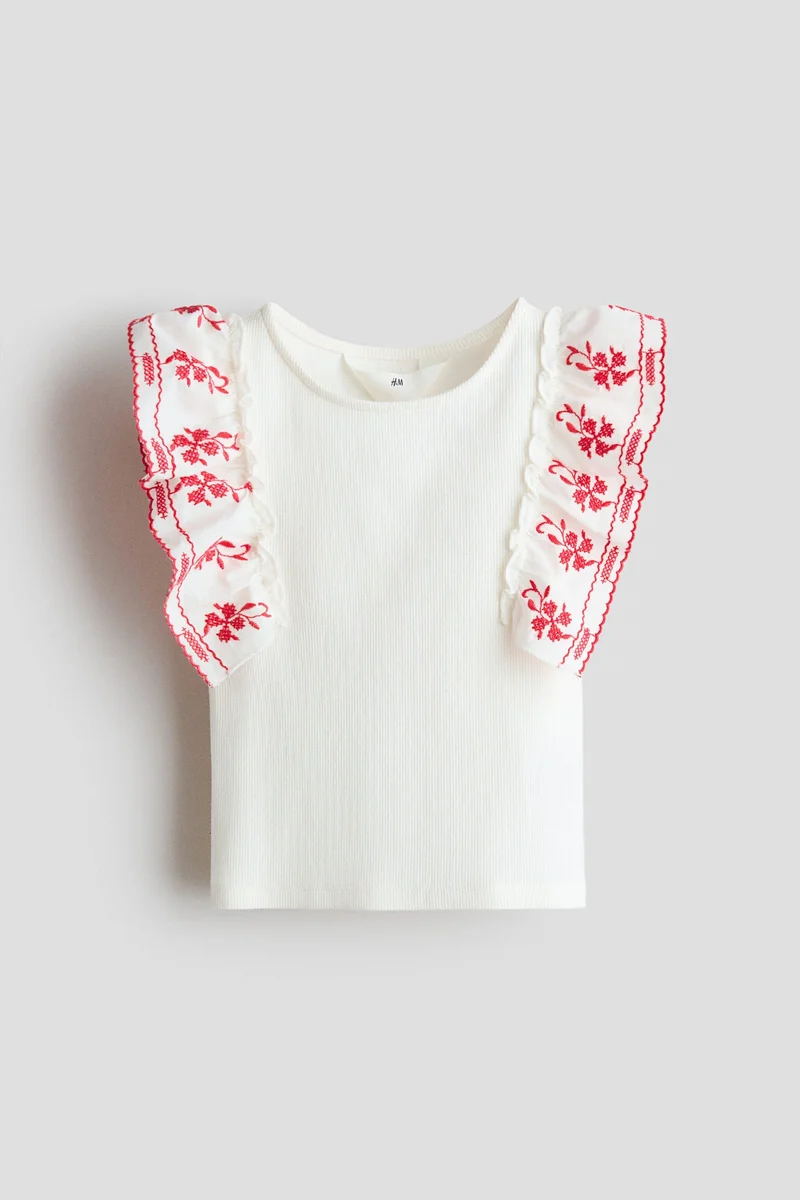 H&M Frill-trimmed top