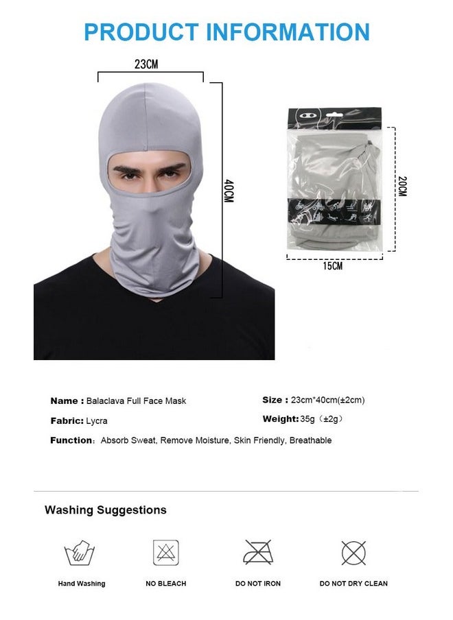 AILONSHAWN - Ski Mask For Men Balaclava Face Mask Women Summer Shiesty Mask Full Head Masks For Motorcycle Helmet Football Uv Protection White - Image 1