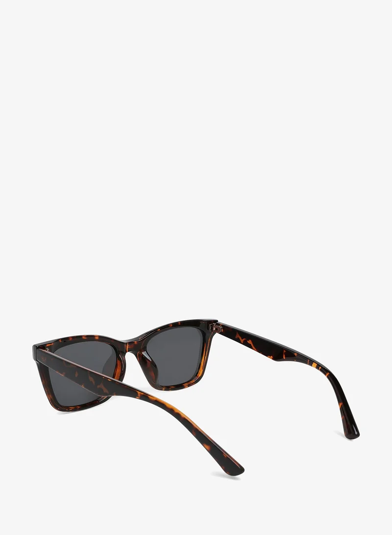 London Rag Black Classic Square Sunglasses in Leopard for Women | Best Price UAE
